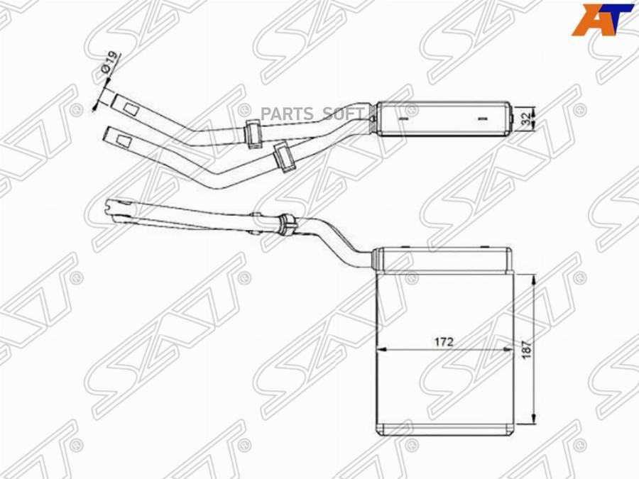 

Радиатор Отопителя Салона Mazda 3 03-08/Mazda 5 05- Sat арт. ST-MZV7-395-0