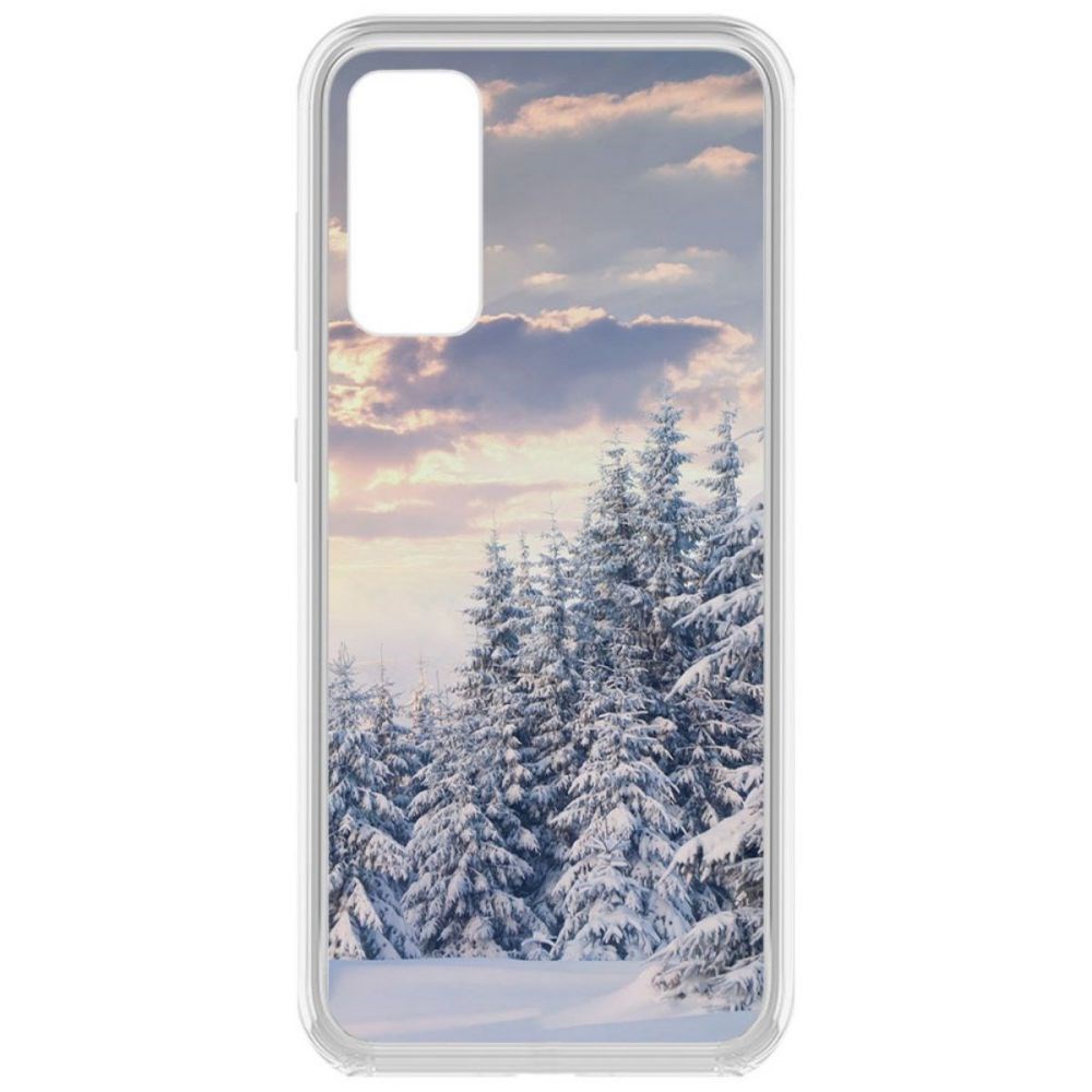 фото Чехол-накладка krutoff clear case снежный пейзаж для samsung galaxy s20 fe