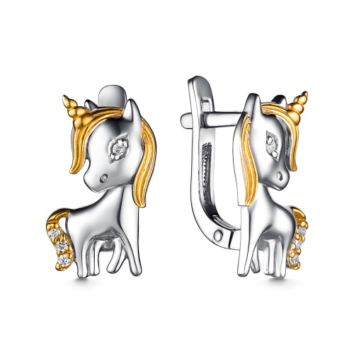 

Серьги из серебра с фианитом DEWI KIDS 901022607, 901022607