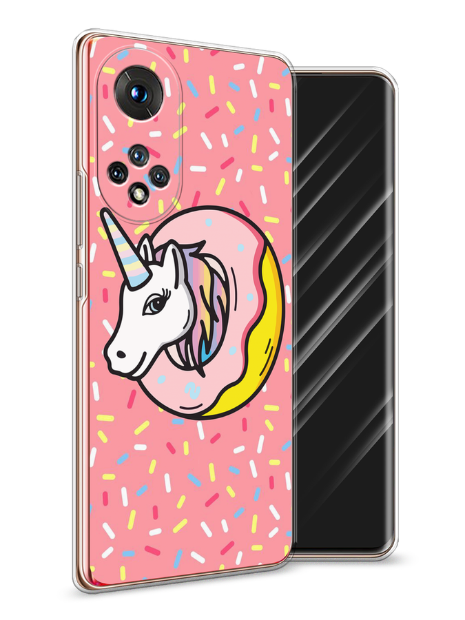 

Чехол Awog на Honor 50 "Единорог в пончике", Розовый;желтый;белый, 6105450-2