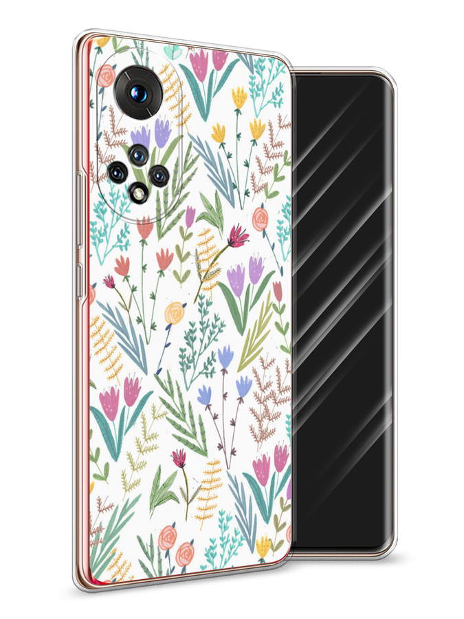 

Чехол Awog на Honor 50 "Полевые цветы рисунок", Белый;зеленый, 6105450-8