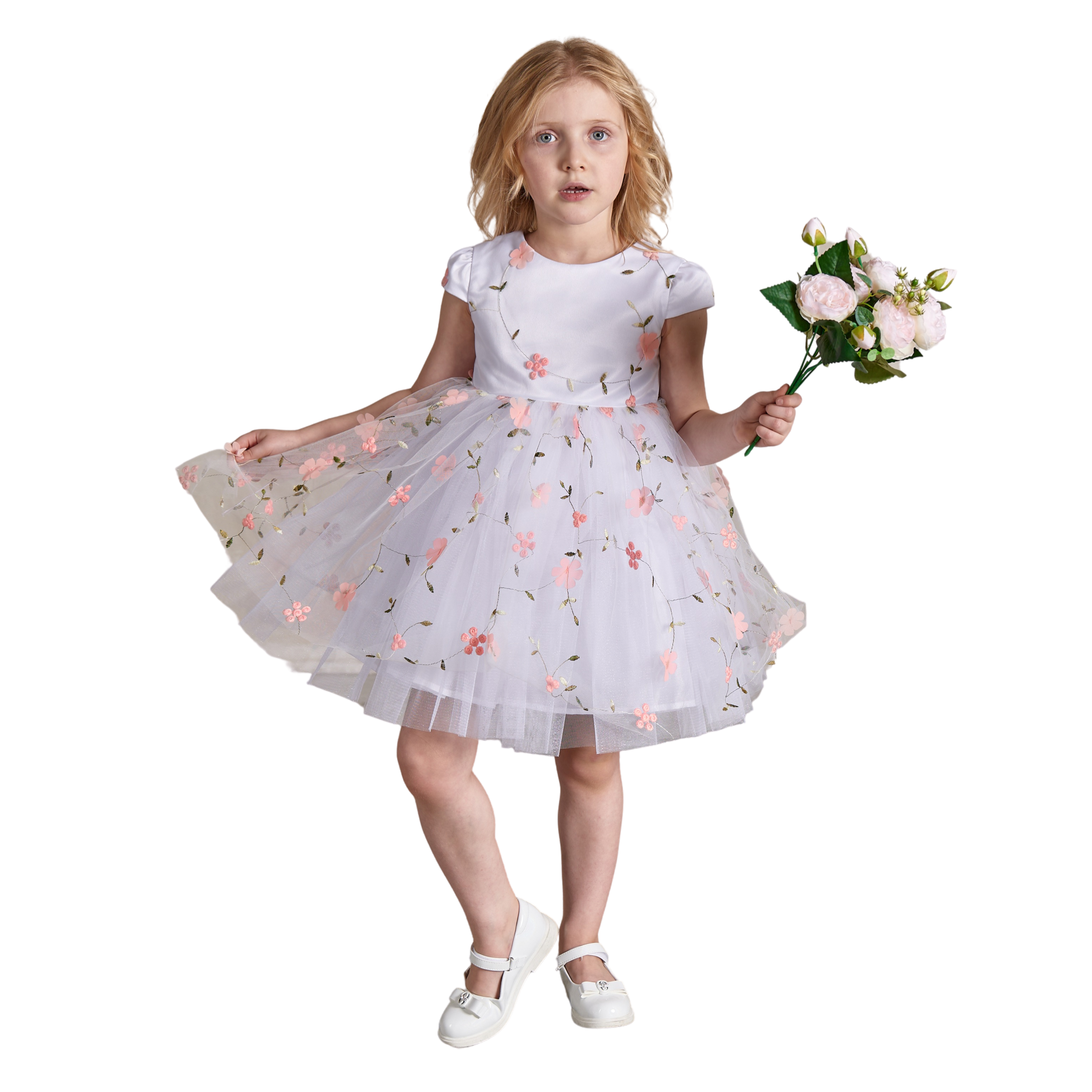 Платье детское Светланка Подарок Нежность, оранжевый, 110 платье детское светланка подарок нежность оранжевый 122