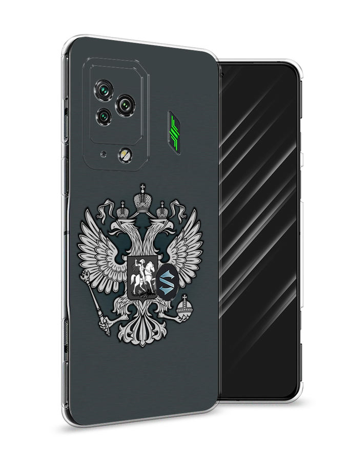 

Чехол Awog на Xiaomi Black Shark 5 Pro "Герб России серый", Разноцветный, 314150-5