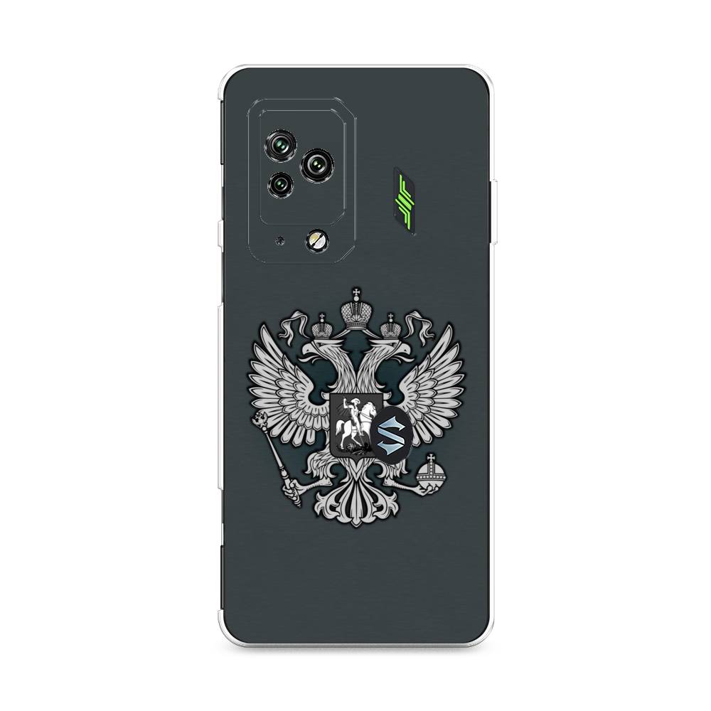 фото Силиконовый чехол "герб россии серый" на xiaomi black shark 5 pro awog