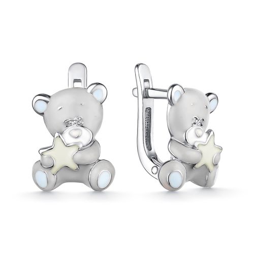 

Серьги из серебра с фианитом DEWI KIDS 901022342, 901022342