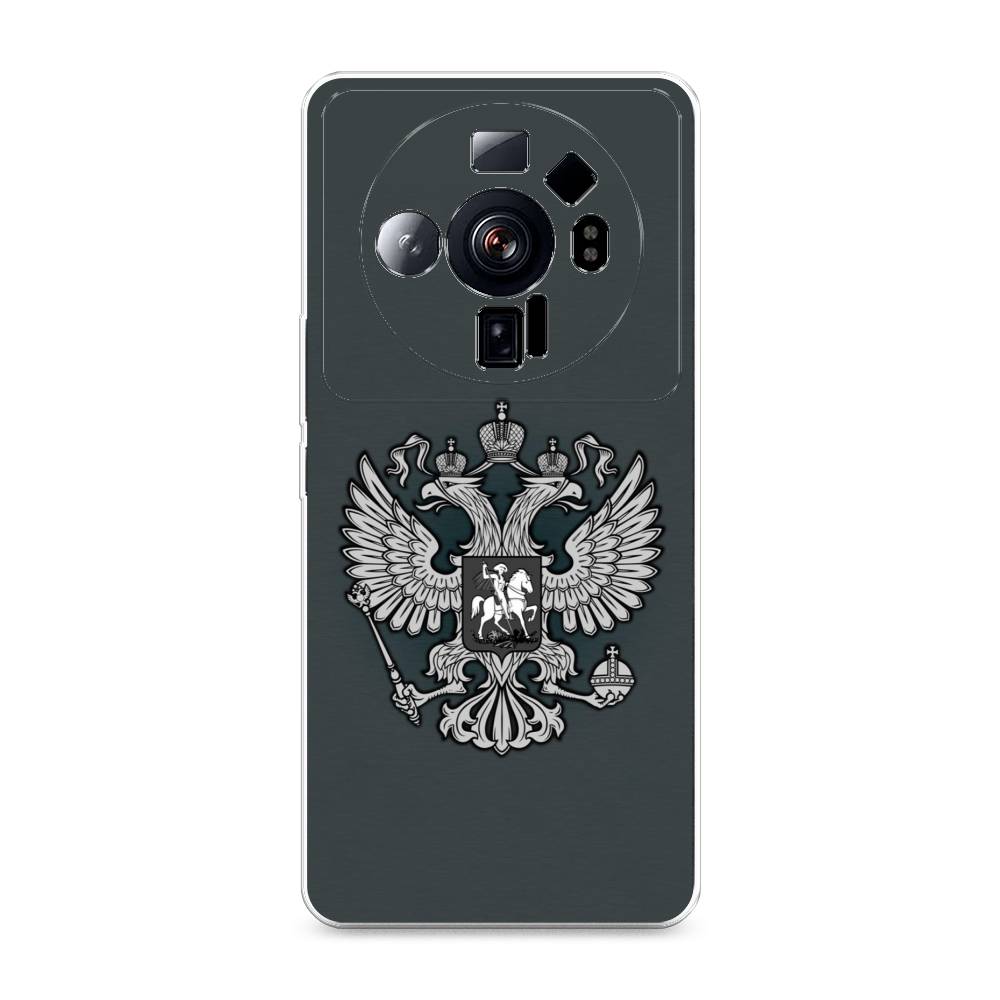 фото Силиконовый чехол "герб россии серый" на xiaomi 12s ultra awog