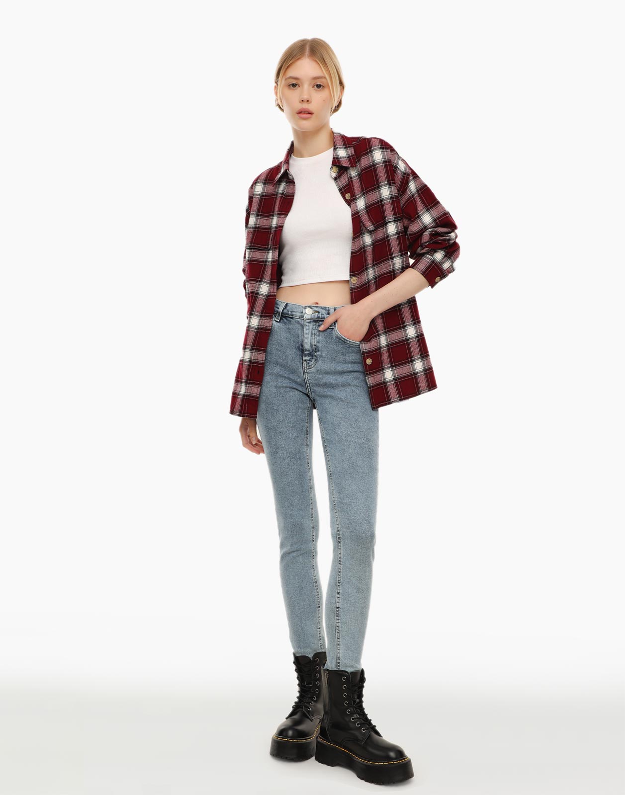 

Джинсы женские Gloria Jeans GJN029482 голубые 44/164, Голубой, GJN029482