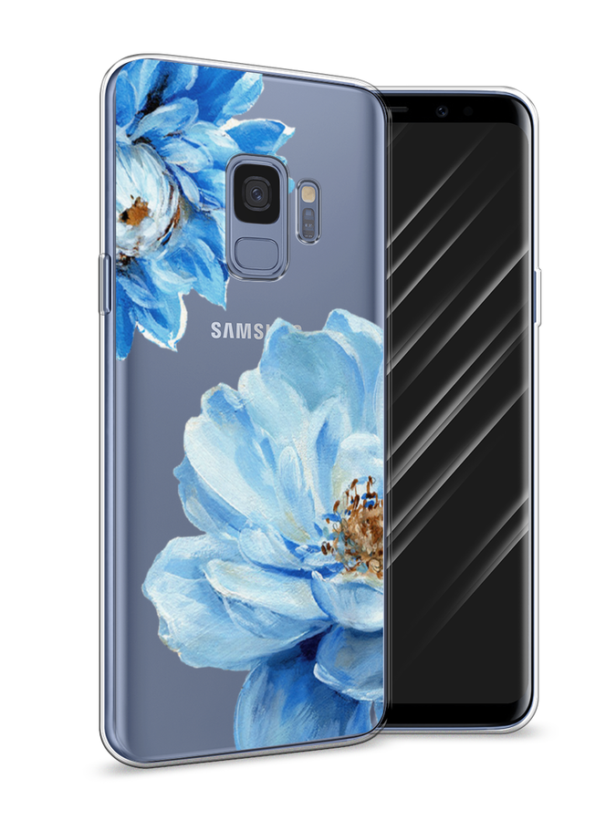 

Чехол Awog на Samsung Galaxy S9 "Голубые клематисы", Голубой, 25750-8