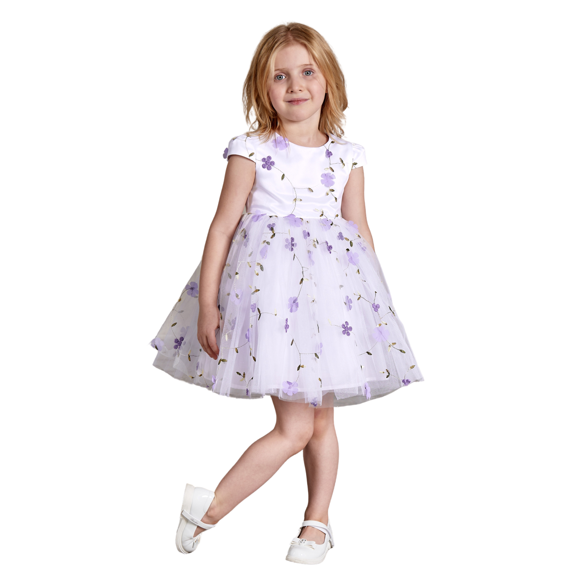 Платье детское Светланка Подарок Нежность, фиолетовый, 122