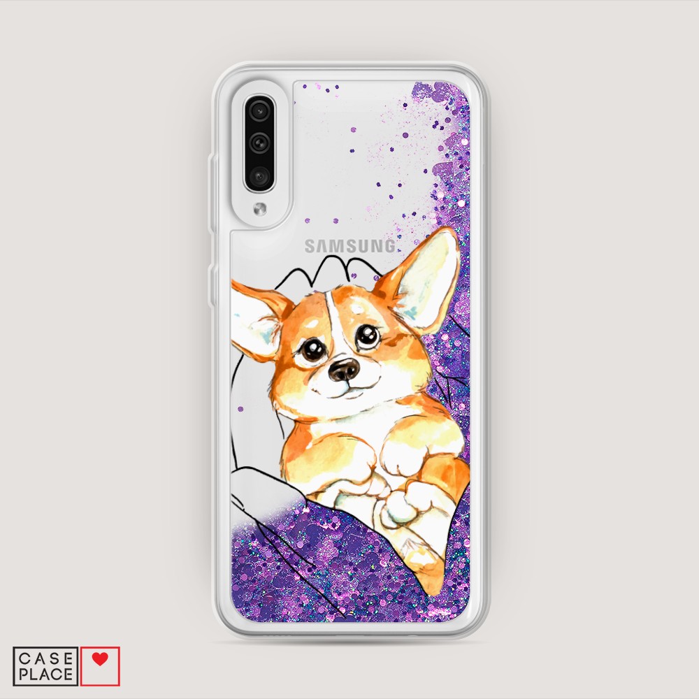 

Чехол Awog на Samsung Galaxy A50 "Корги в ладошках", Разноцветный, 27792-1