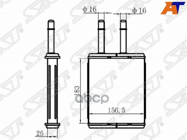 

SAT Радиатор отопителя салона MAZDA CAPELLA/626 88-92/CAPELLA/626/MS-6/CRONOS 92-97