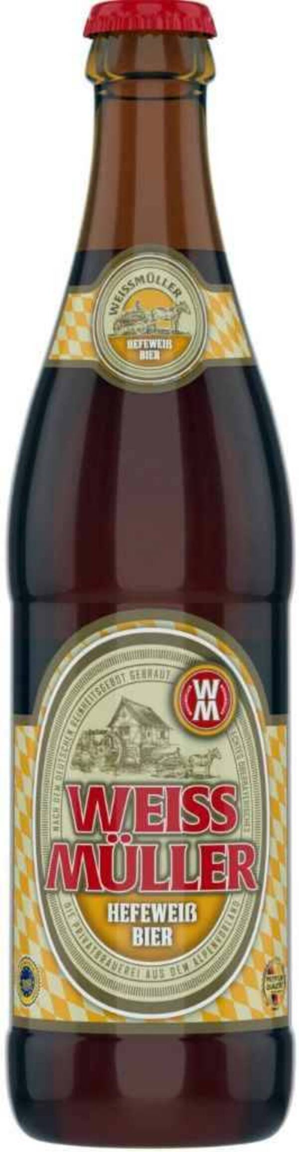 

Пиво WeissMuller Hefeweissbier ж/б 0,5 л, Темное