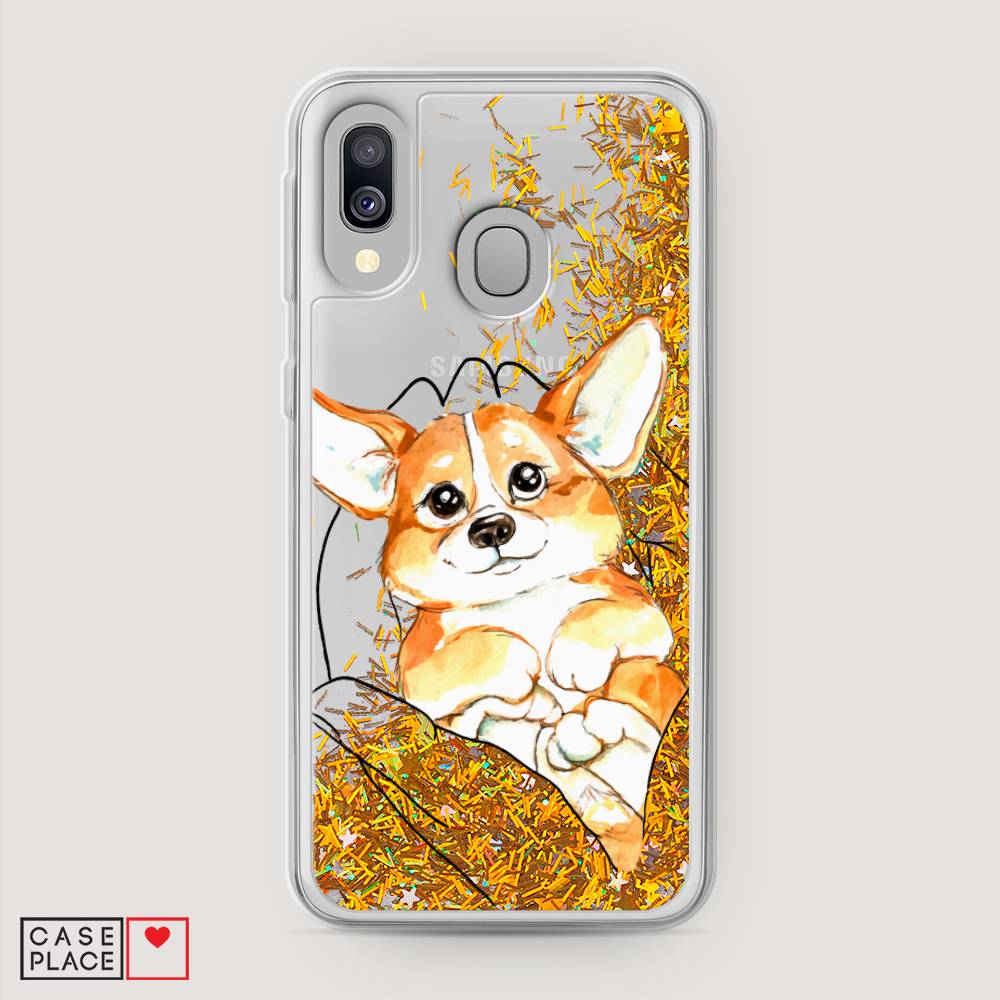 

Чехол Awog на Samsung Galaxy A40 "Корги в ладошках", Разноцветный, 28090-1