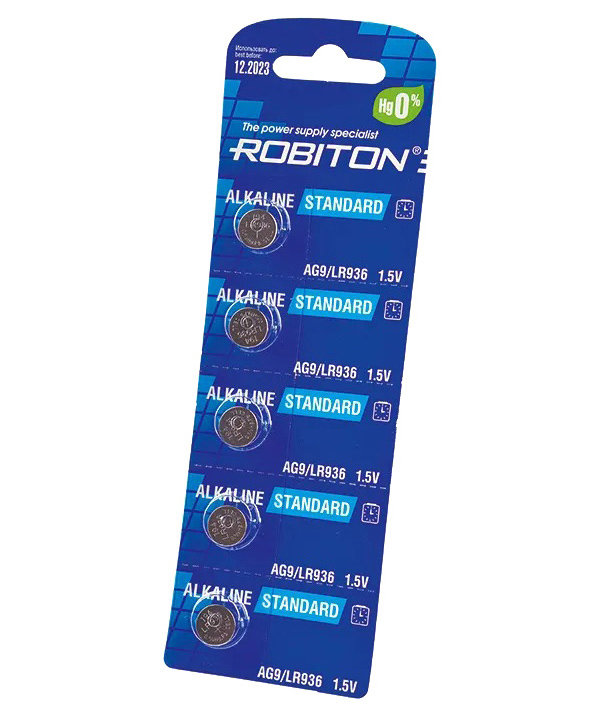 

Батарейка LR936 - Robiton Standard R-AG9-0-BL5 (5 штук) 16956