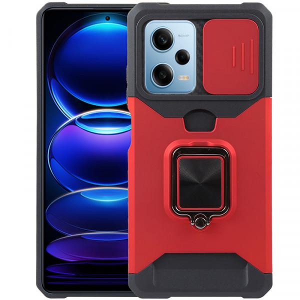 

Чехол с отделением для карты для Xiaomi Redmi Note 12 Pro 5G / Poco X5 Pro, красный, Multi Case