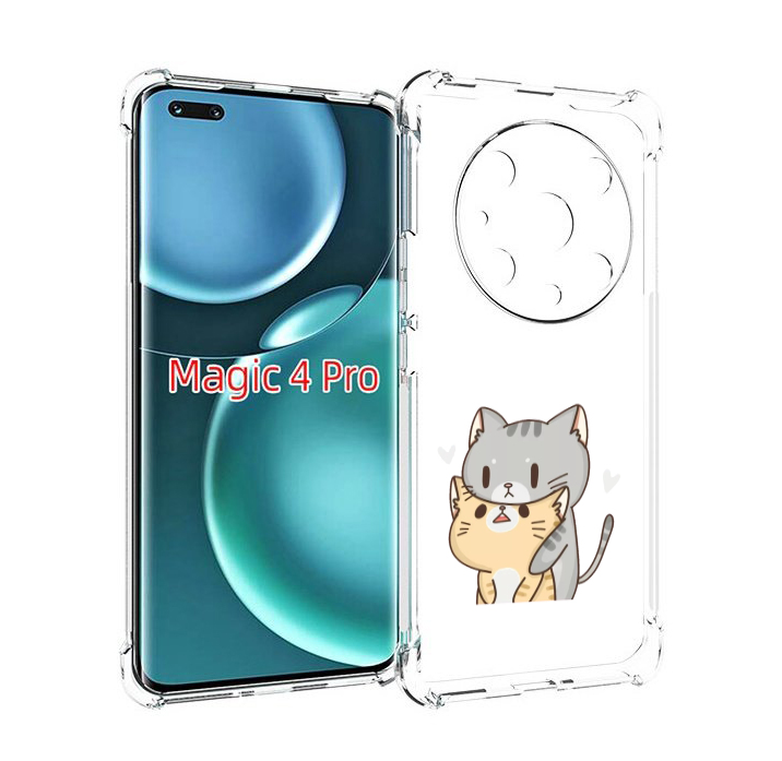 

Чехол MyPads любящие-коты для Honor Magic4 Pro, Прозрачный, Tocco