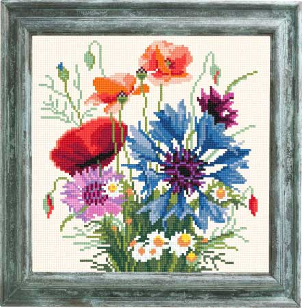 

Borovsky&Sons (страмин), Чарiвниця, Маки с васильками, 25*25 см