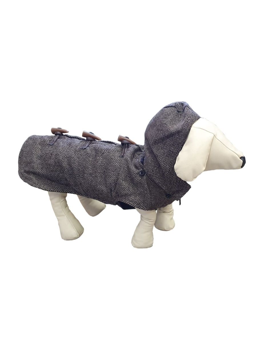 фото Куртка для собак dog gone smart herrigbone, унисекс, коричневый, m, длина спины 50 см