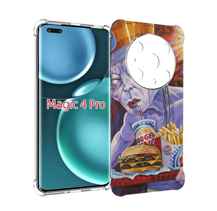 

Чехол MyPads любитель бургер кинга для Honor Magic4 Pro, Прозрачный, Tocco