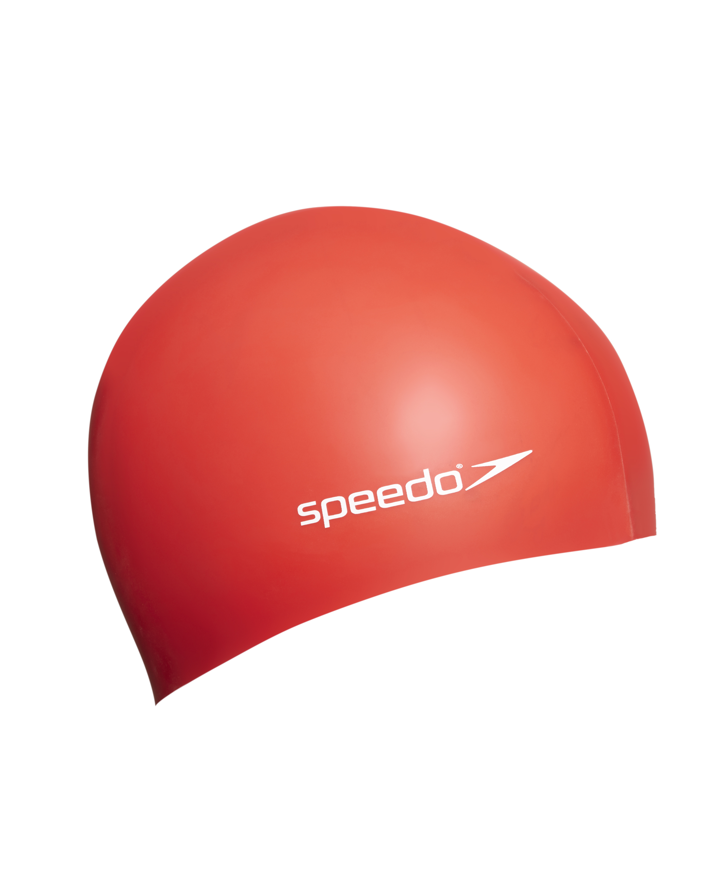 

SPEEDO Plain Flat Silicon Cap Junior шапочка дет (0002) красный, Plain Flat Silicon Cap