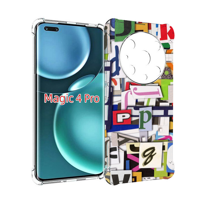 

Чехол MyPads ломанные-буквы для Honor Magic4 Pro, Прозрачный, Tocco