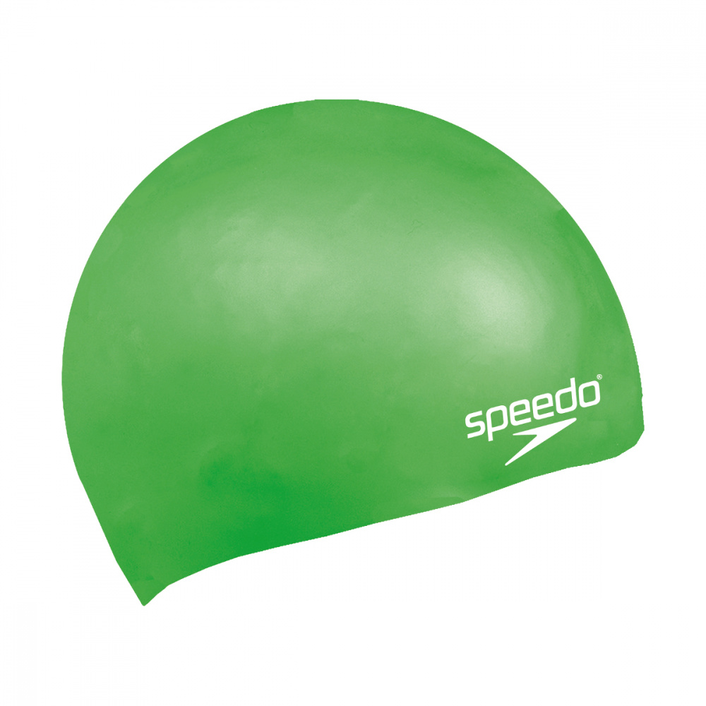 SPEEDO Plain Moulded Silicone Junior шапочка дет (0004) зеленый, one size