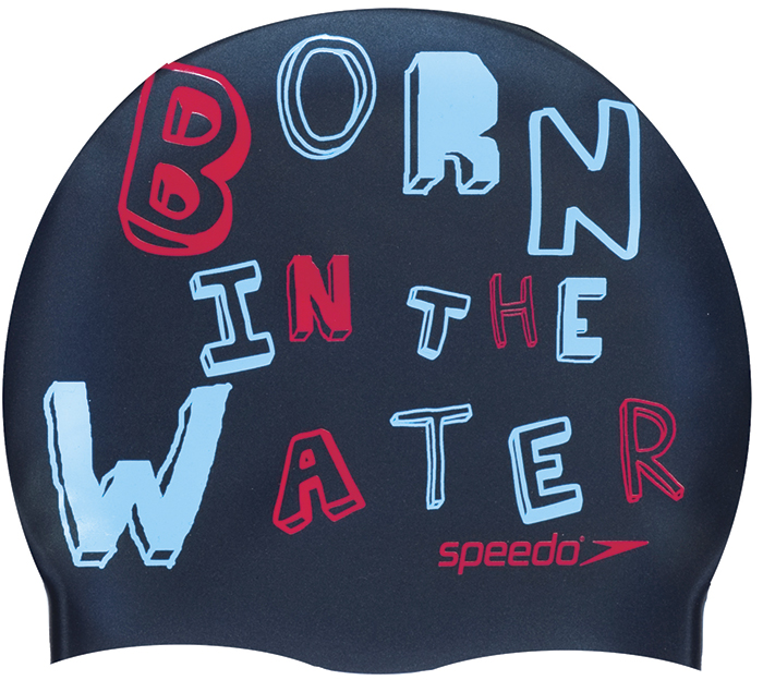 SPEEDO Junior Slogan Cap шапочка дет (0009) темно-синий, one size