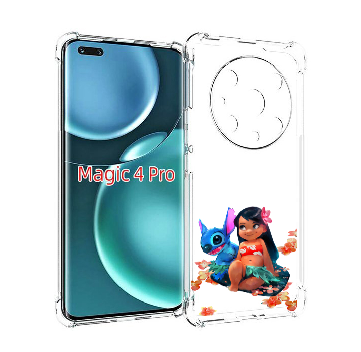 

Чехол MyPads лила-и-стич детский для Honor Magic4 Pro, Прозрачный, Tocco