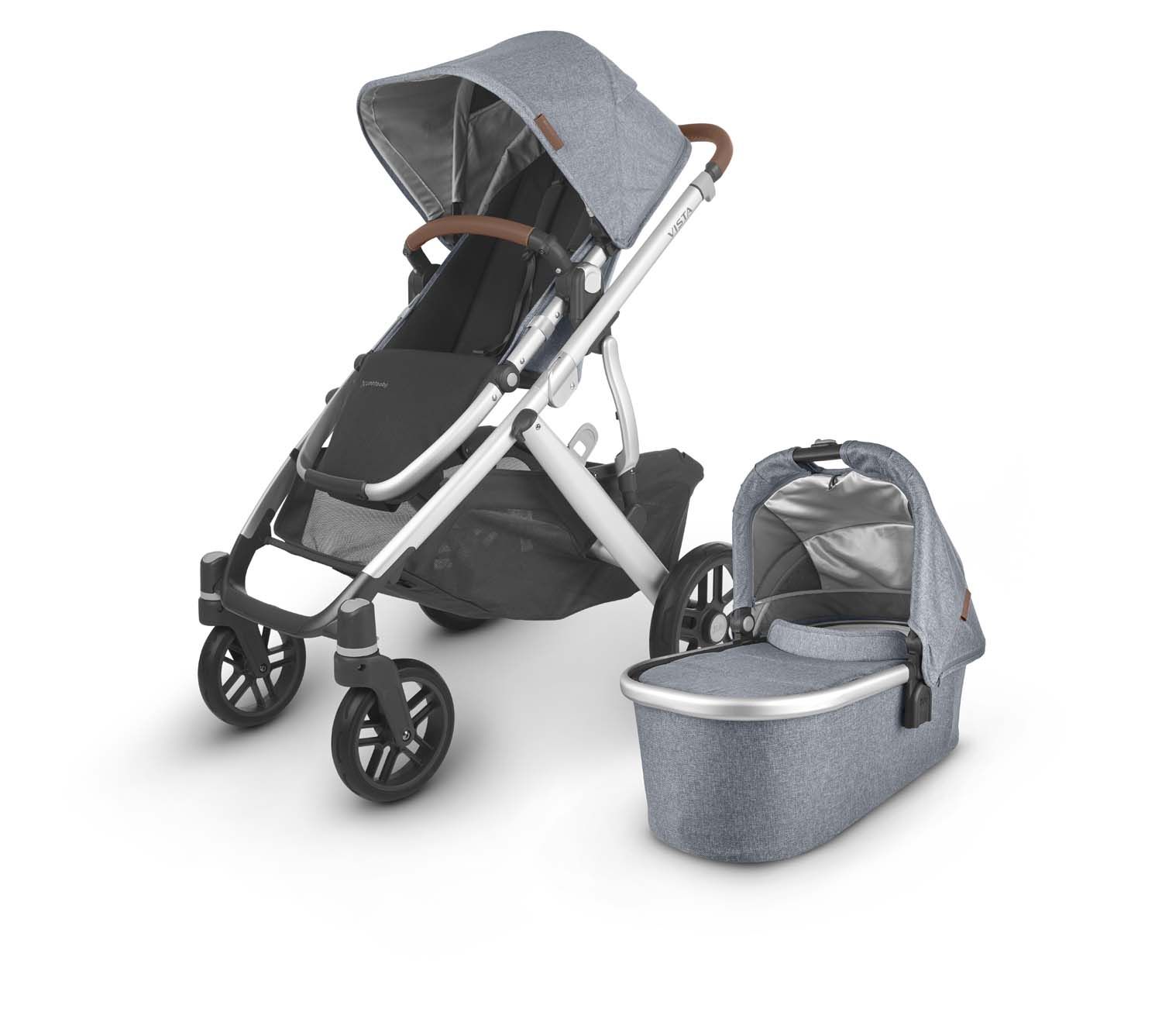 Коляска 2 в 1 UPPAbaby Vista V2 gregory голубой меланж