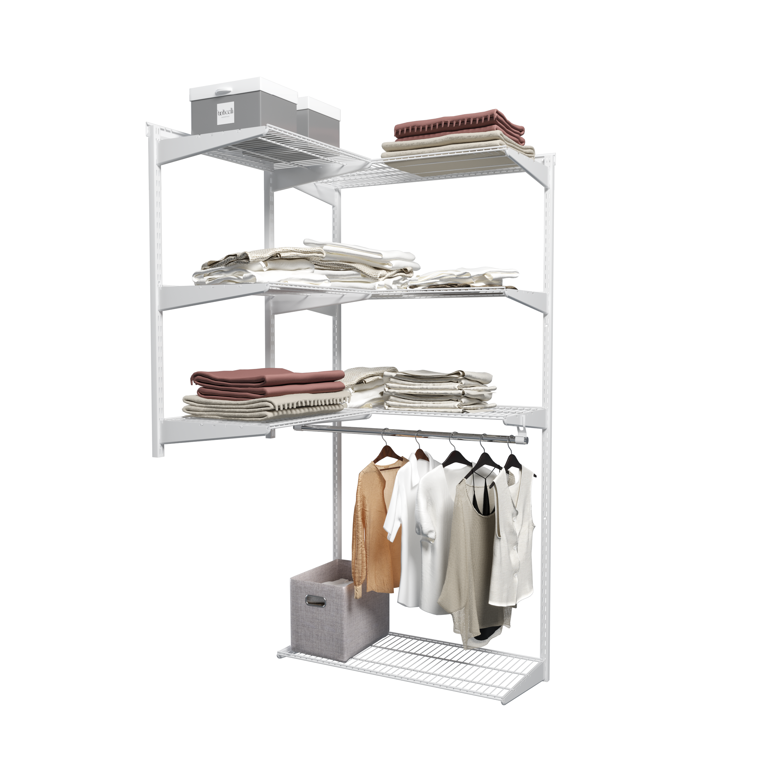 Гардеробная система Титан-GS Гардеробная система в прачечную белая 450