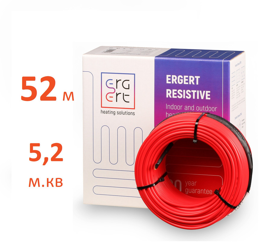 

Кабель нагревательный ERGERT ETRS-18, 935 Вт, 52 м, ETRS_18