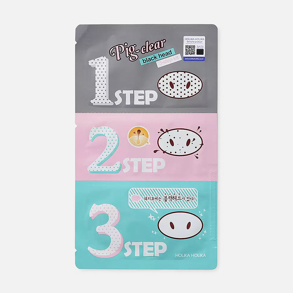 Набор для лица Holika Holika Pig-Nose Clear Black Head 3-Step для очистки пор 7 г 529₽