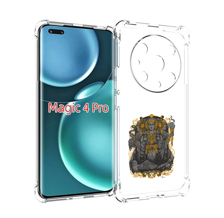 

Чехол MyPads божество с золотыми элементами для Honor Magic4 Pro, Прозрачный, Tocco