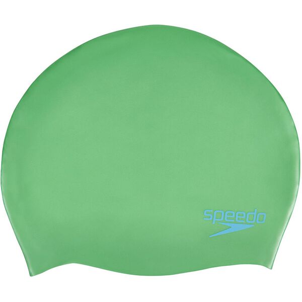 SPEEDO Plain Moulded Silicone Junior шапочка дет (C549) зел/гол, one size