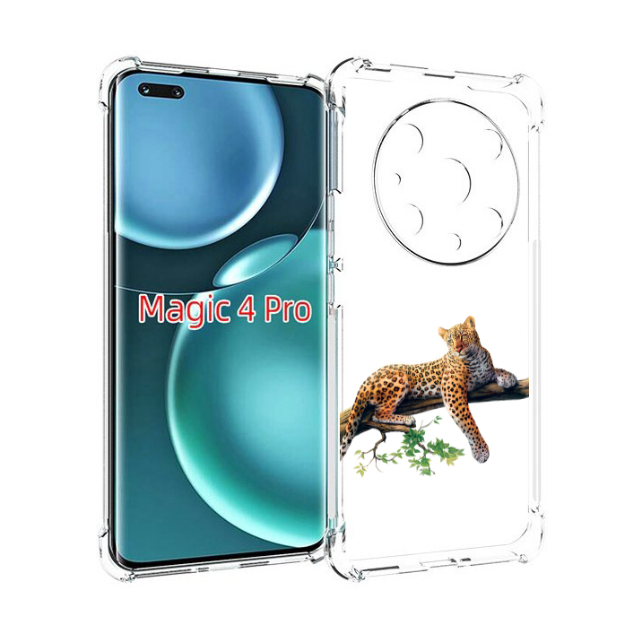 

Чехол MyPads леопард-на-дереве детский для Honor Magic4 Pro, Прозрачный, Tocco