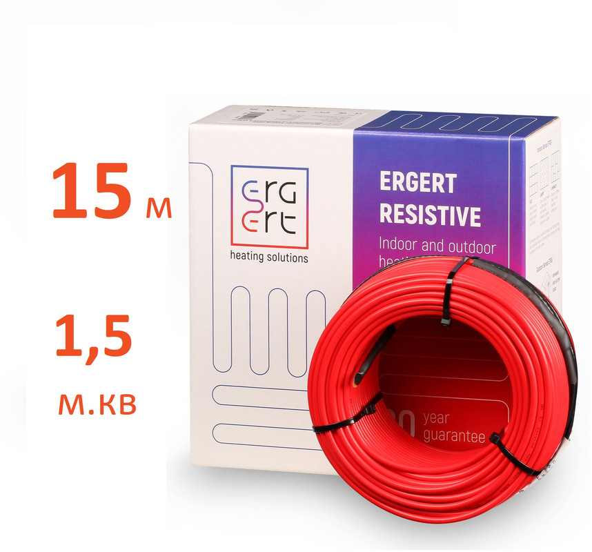

Кабель нагревательный ERGERT ETRS-18, 270 Вт, 15 м, ETRS_18