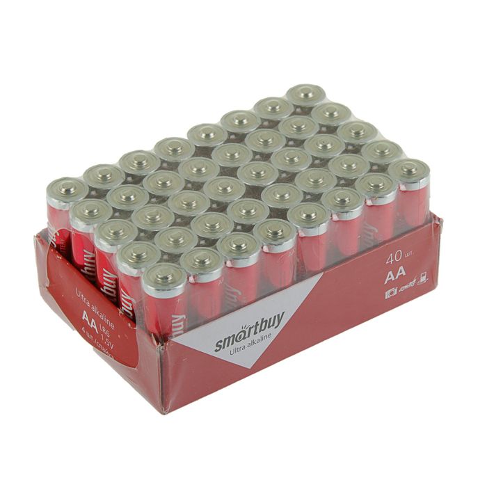

Smartbuy Батарейка алкалиновая Smartbuy Ultra, AA, LR6-40BOX, 1.5В, набор 40 шт., Батарейка алкалиновая Smartbuy Ultra, AA, LR6-40BOX, 1.5В, набор 40 шт.