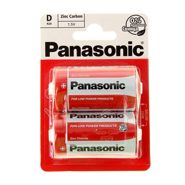 батарейка panasonic ааа lr03 r3 zinc carbon солевая 1 5 в блистер 4 шт Panasonic Батарейка солевая Panasonic Zinc Carbon, D, R20-2BL, 1.5В, блистер, 2 шт.