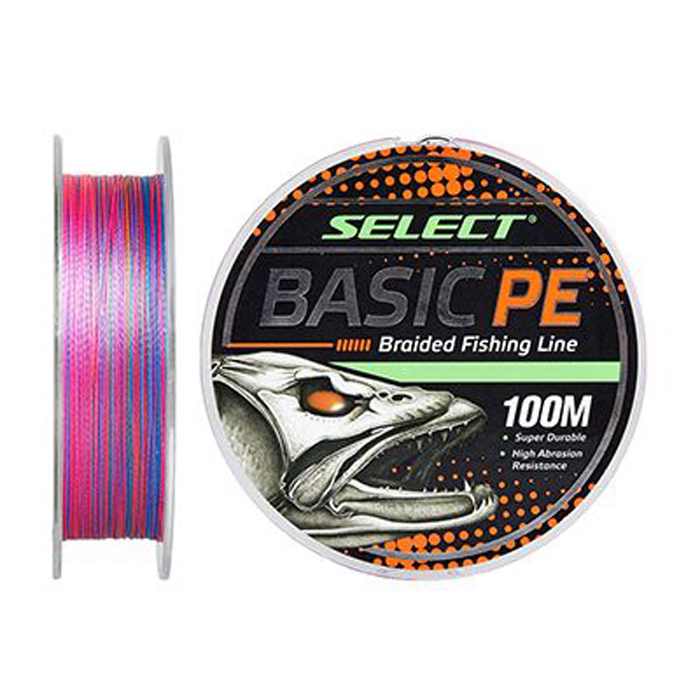 фото Шнур select basic pe 4x 100m (мультиколор) 0.16mm 18lb/8.3kg