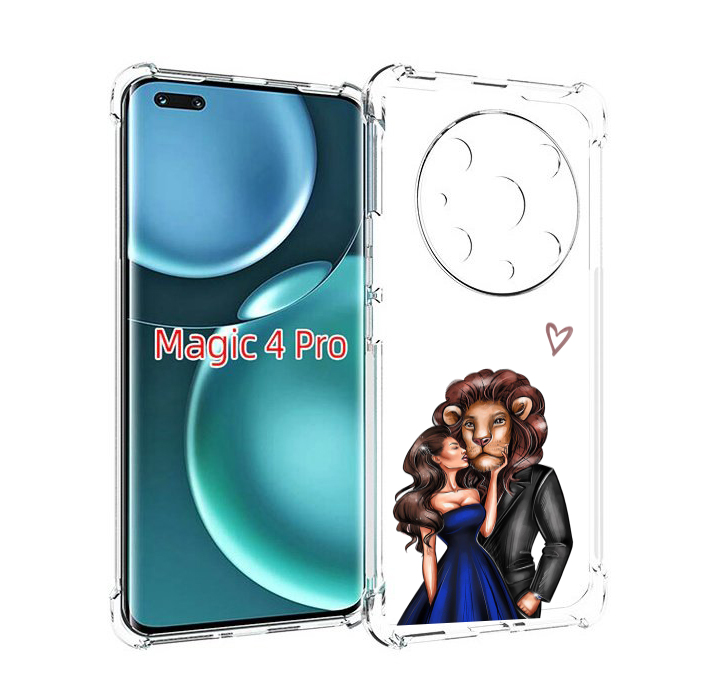 Чехол MyPads лев-в-смокинге для Honor Magic4 Pro