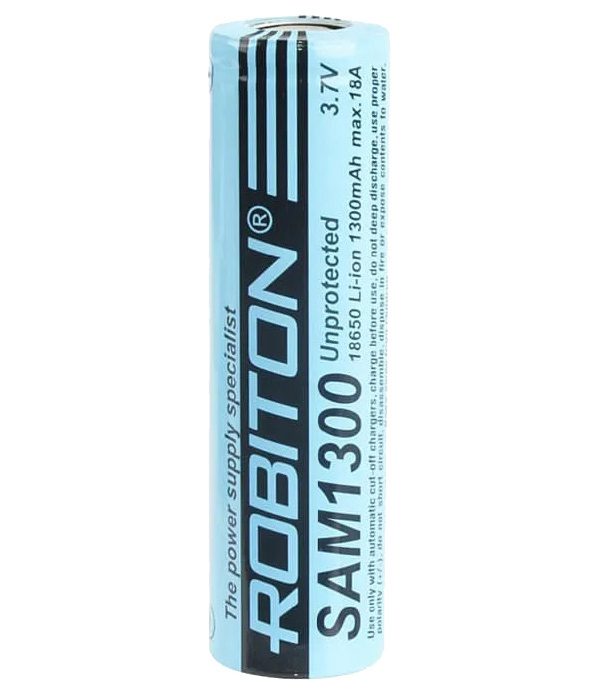 

Аккумулятор 18650 - Robiton 1300mAh SAM1300 18А PK1 (1 штука) 13566