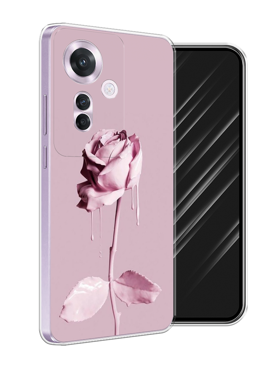 

Чехол Awog на Oppo Reno 11F "Роза в краске", Белый;розовый, 2516650-1