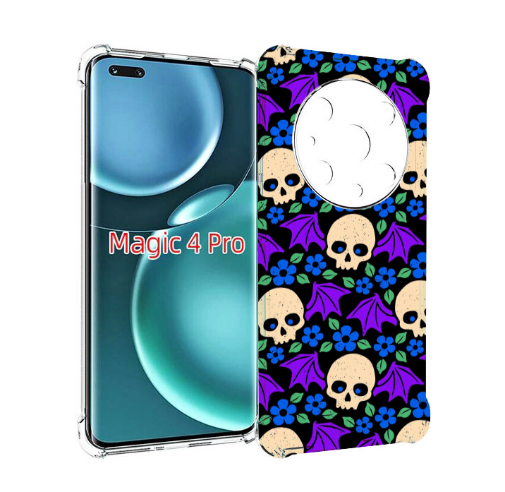 

Чехол MyPads крылатые черепа для Honor Magic4 Pro, Прозрачный, Tocco