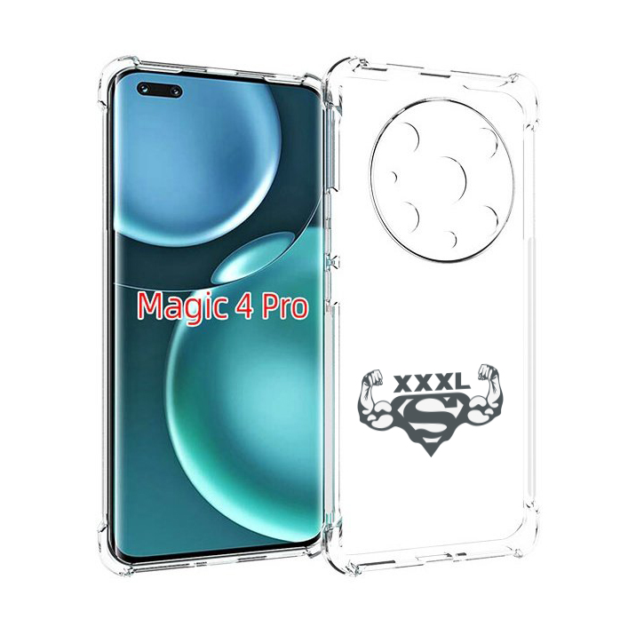 

Чехол MyPads бодибилдинг супермен для Honor Magic4 Pro, Прозрачный, Tocco