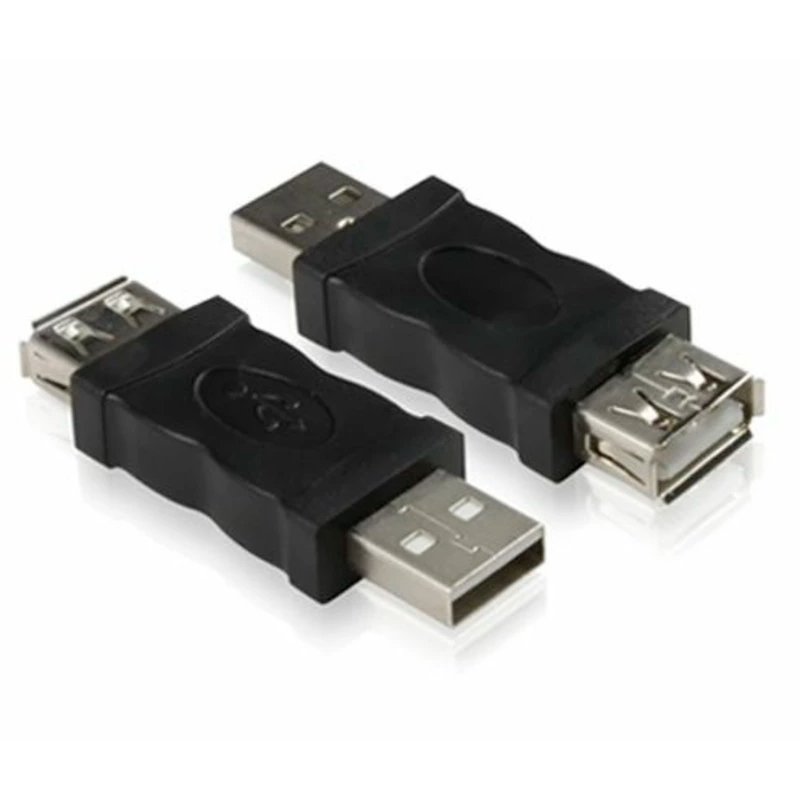 Адаптер Greenconnect USB A - USB A вилка-розетка м (GC-UAM2AF) черный