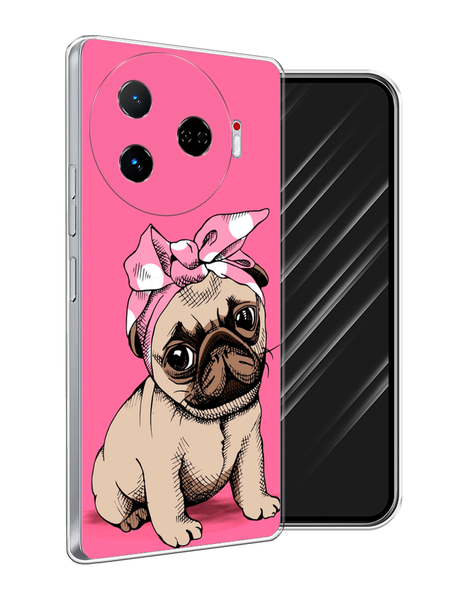 

Чехол Awog на Tecno Camon 30 Pro 5G "Dog Pin-Up", Розовый;бежевый, 305150-1