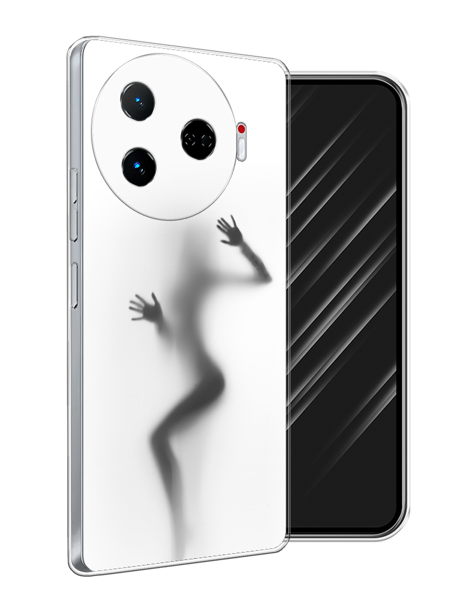 

Чехол Awog на Tecno Camon 30 Pro 5G "Девушка в душе", Серый;белый;черный, 305150-1