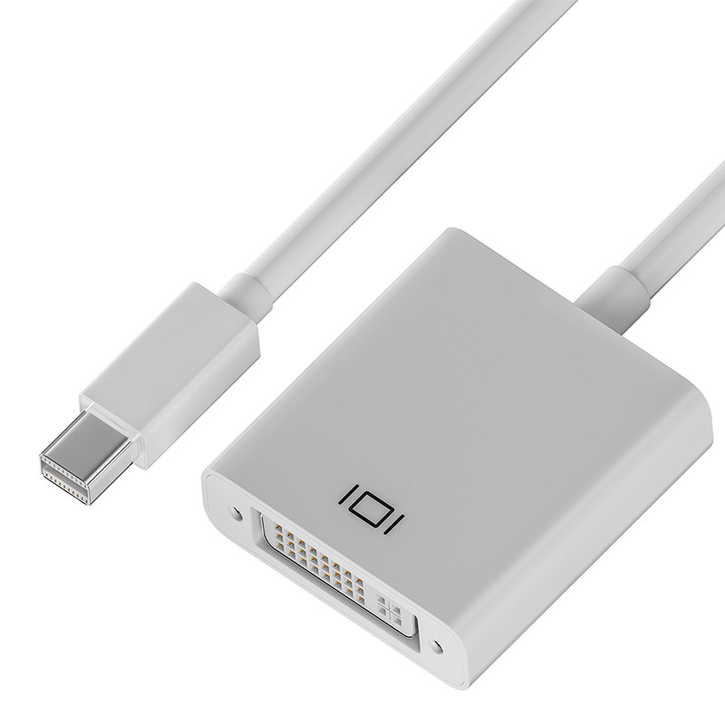 

Переходник Greenconnect mini DisplayPort - DVI вилка-розетка 0.2м (GCR-MDP2DVI) белый