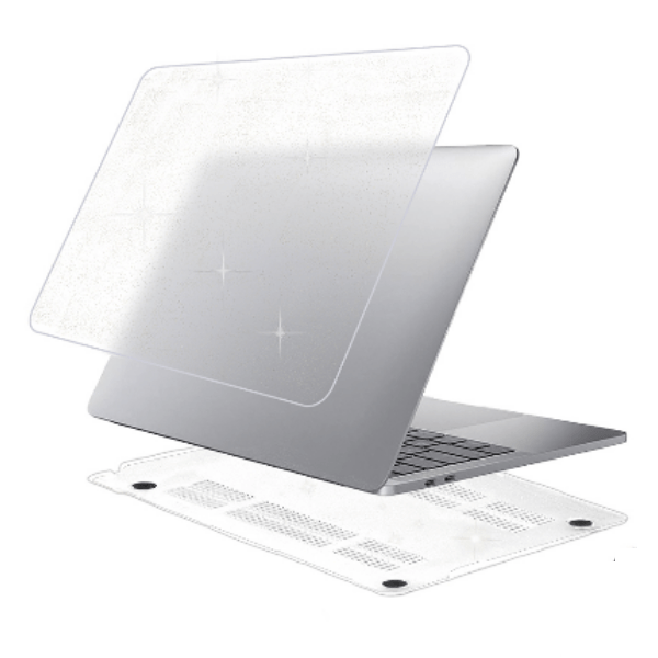 Накладка для ноутбука унисекс A2442 14 прозрачная с блестками NoBrand. Цвет: прозрачный