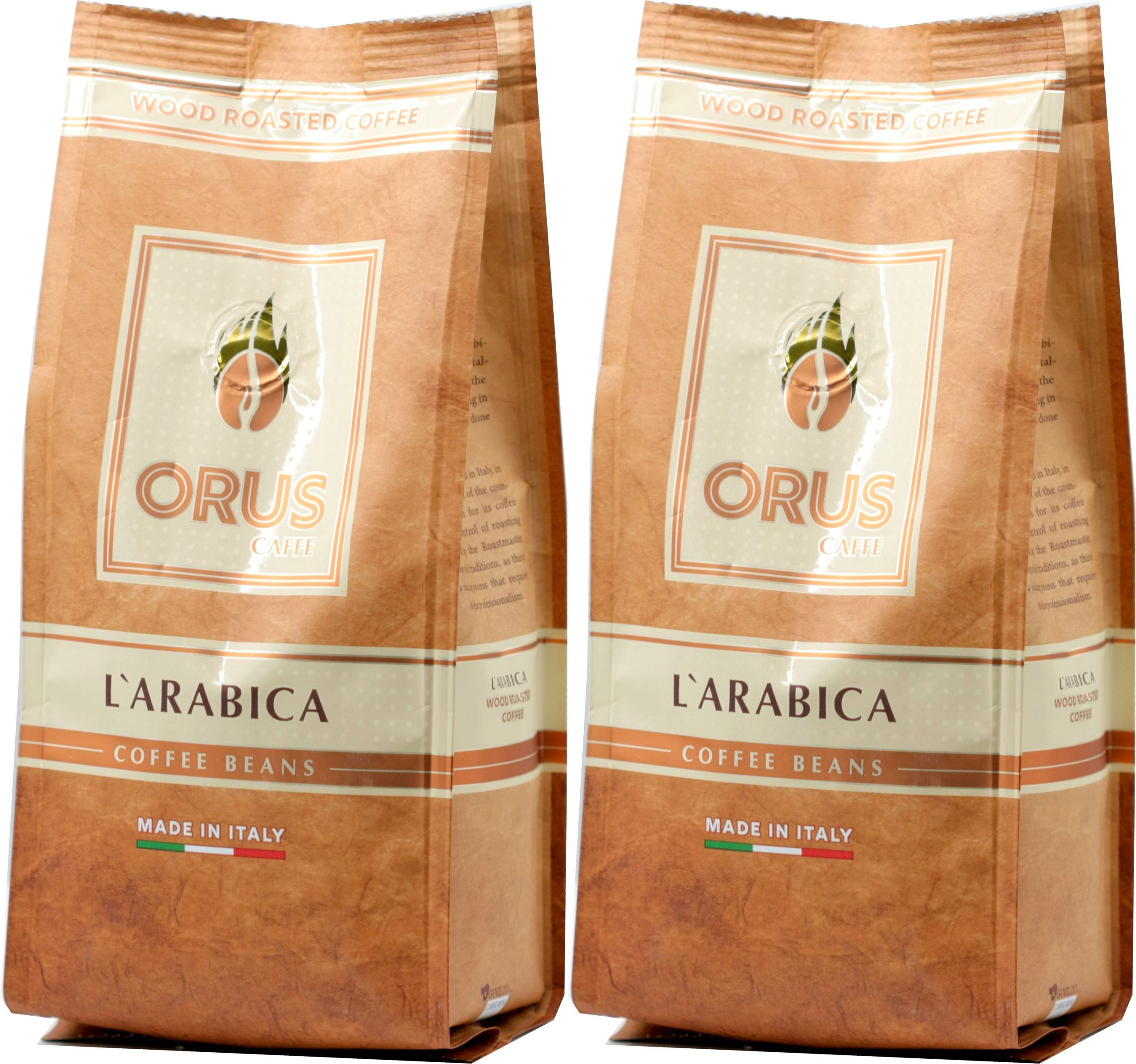 

Кофе в зернах L'ARABICA ORUS CAFFE 220 гр. х 2 шт., L'Arabica